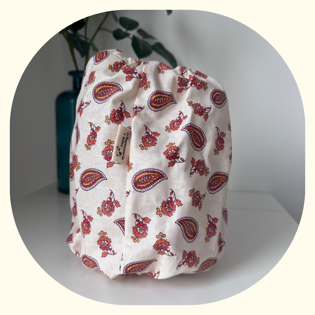 Snood imperméable - Fleurs et Cachemire Beige 🤍