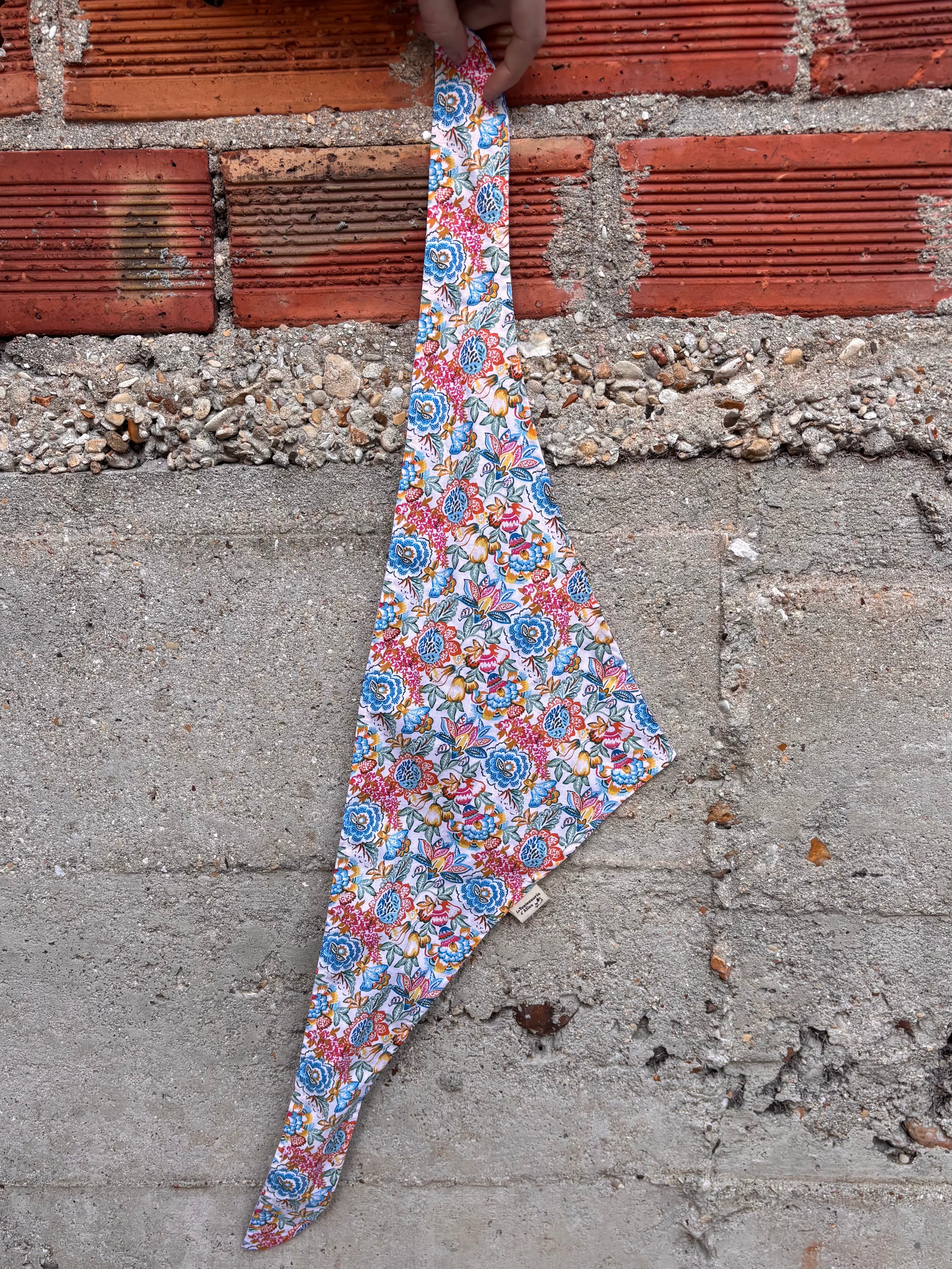 Bandana - Fleur Bohème / Vichy Bleu Marine 🌷💙