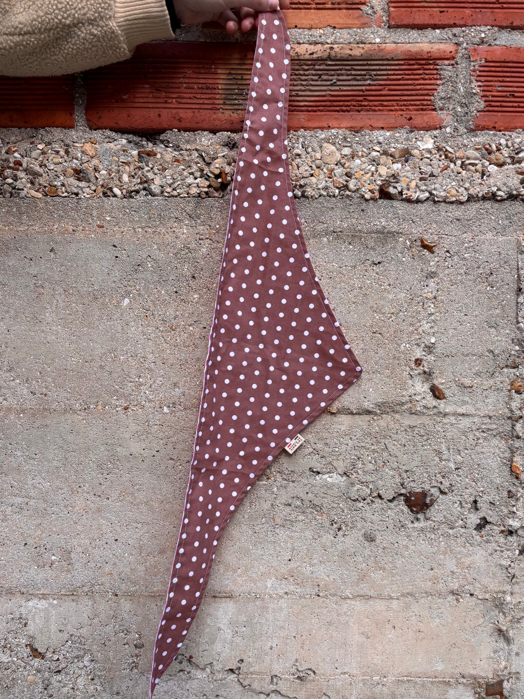 Bandana - Carreaux Rose Orange / Pois Marron 💕🤎