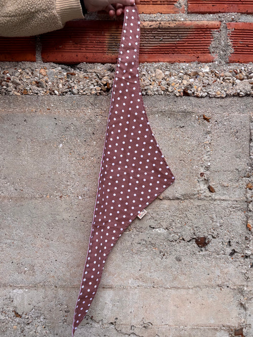 Bandana - Carreaux Rose Orange / Pois Marron 💕🤎