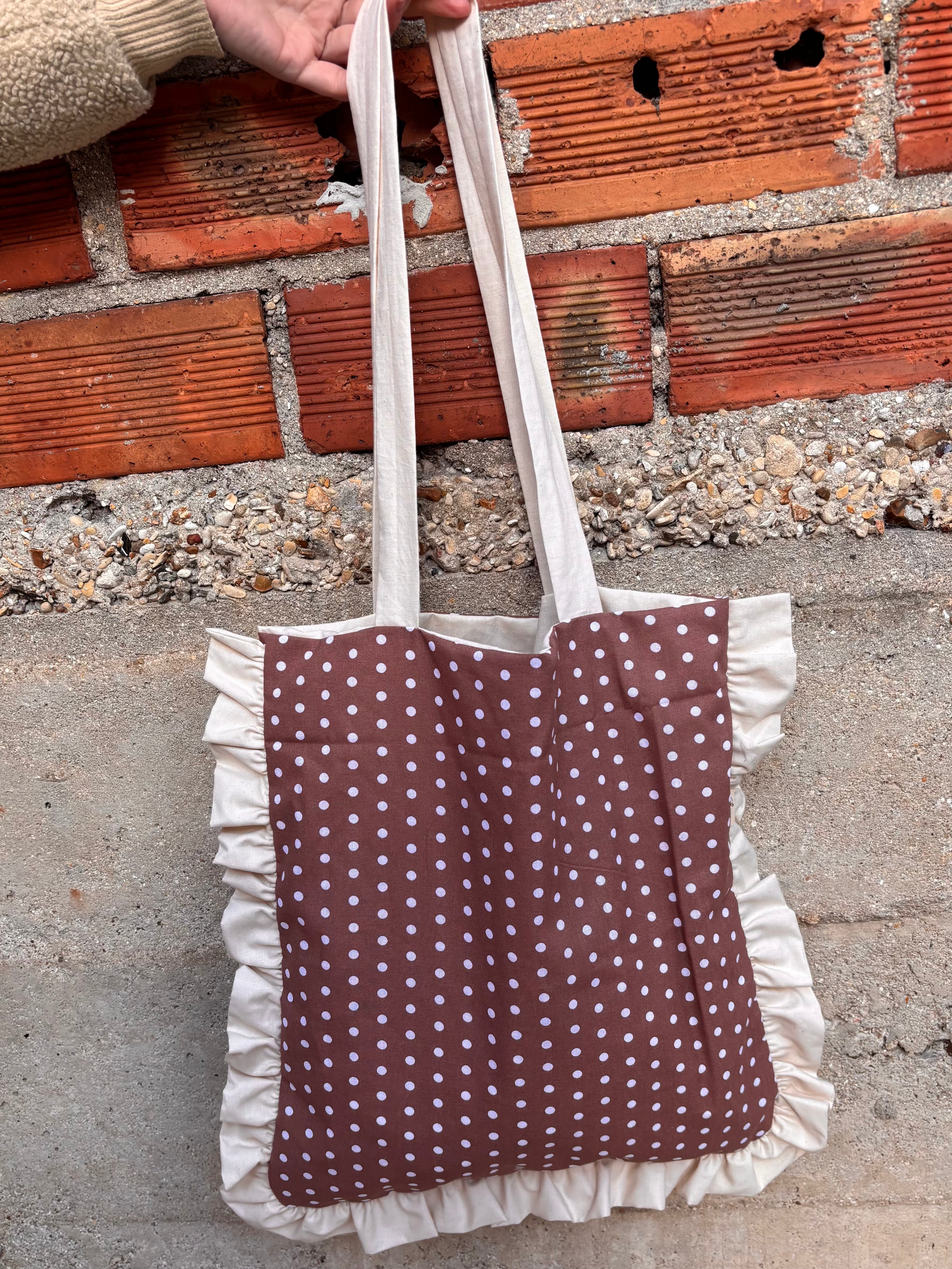 Tote Bag Froufrou - Pois Marron 🤎