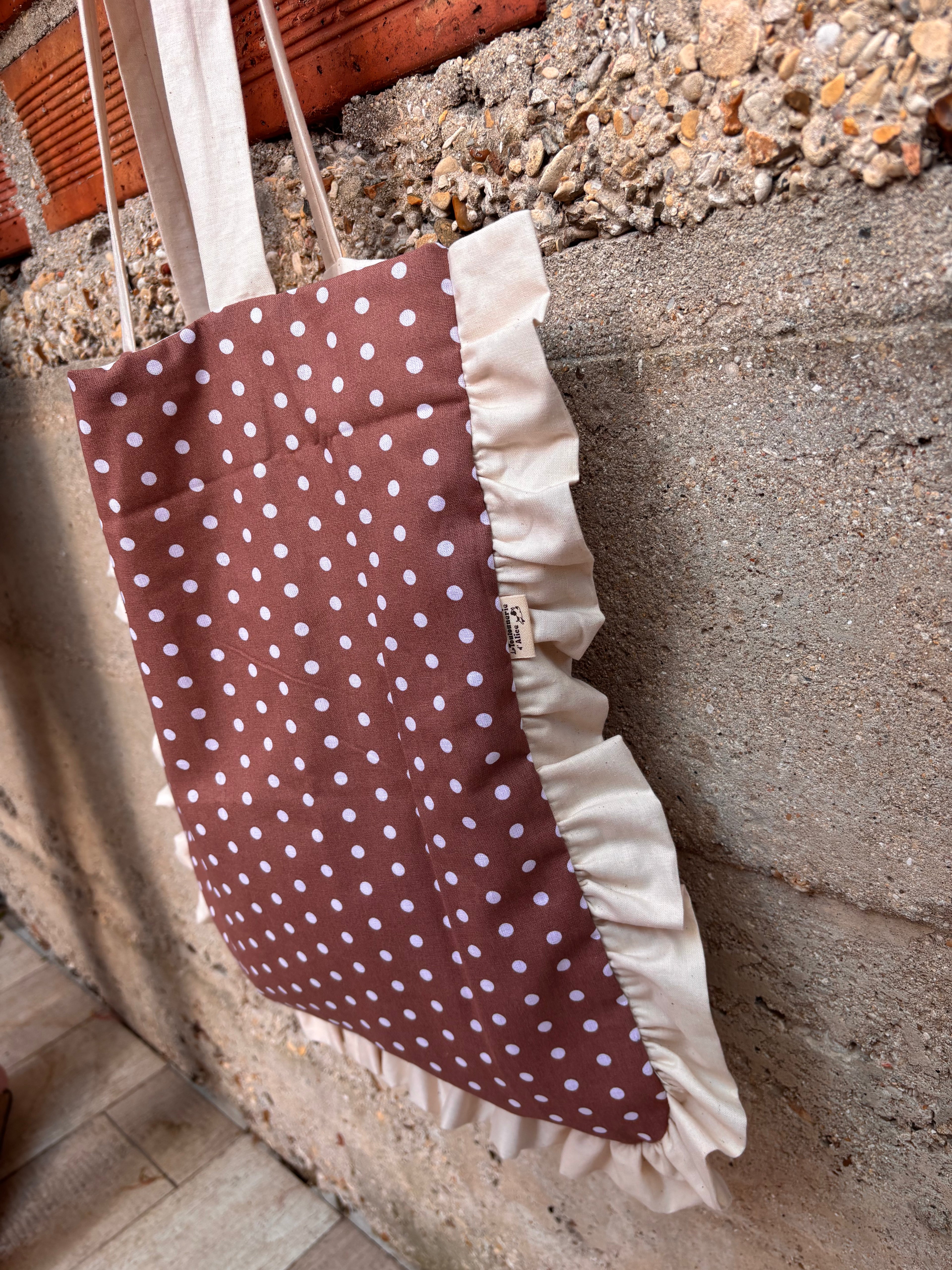 Tote Bag Froufrou - Pois Marron 🤎