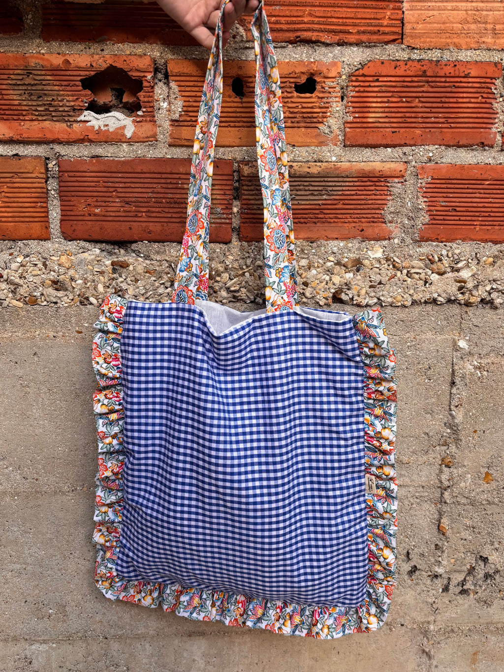 Tote Bag Froufrou - Vichy Bleu Roi 💙