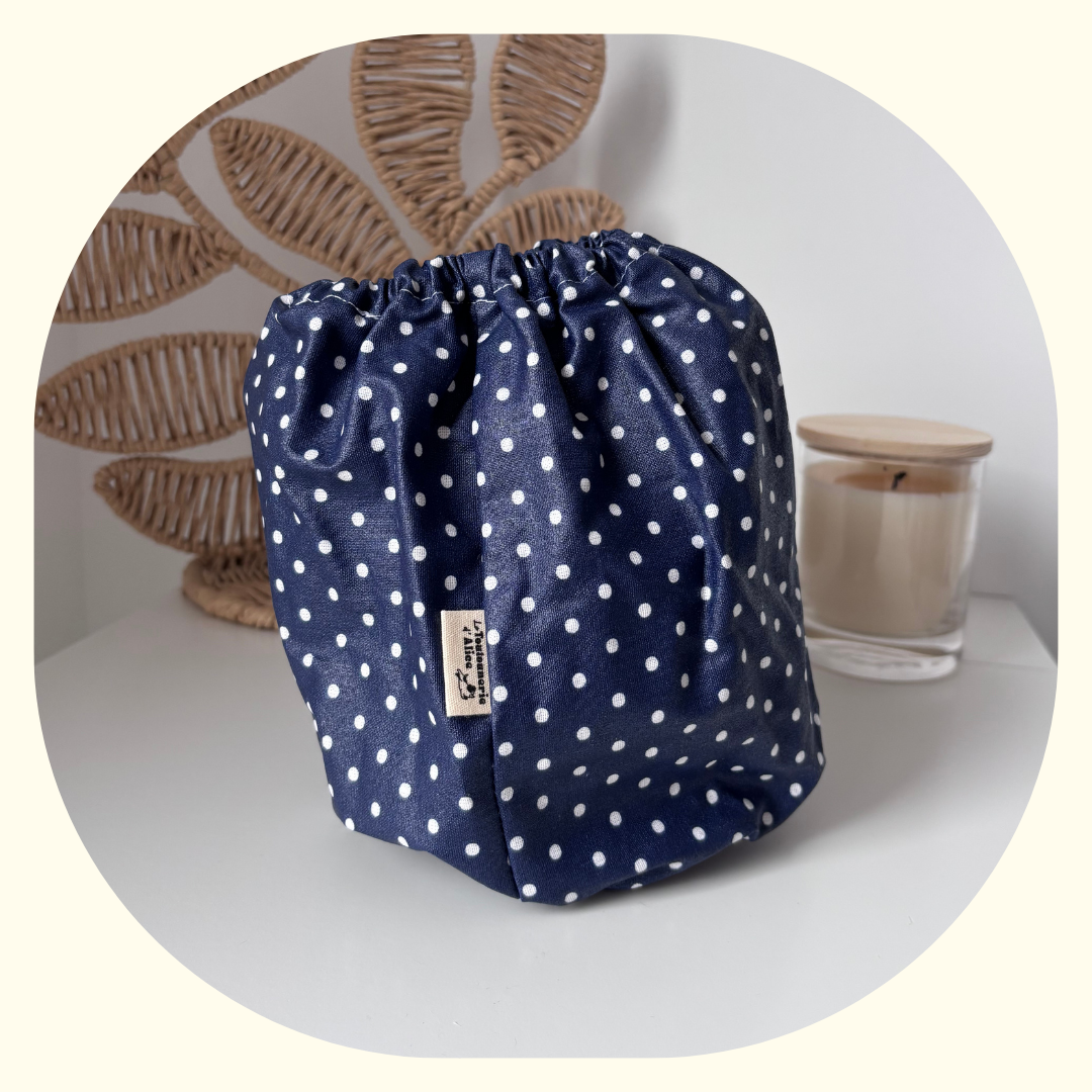 Snood imperméable - Pois Blanc et Marine 🤍