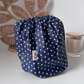 Snood imperméable - Pois Blanc et Marine 🤍
